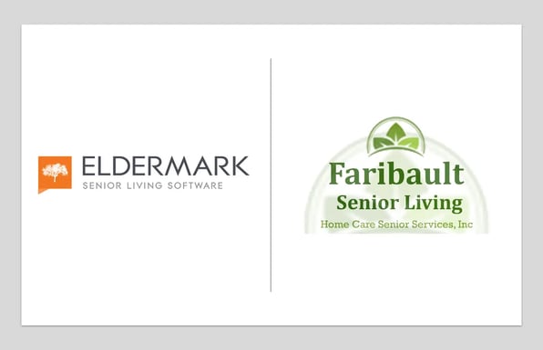 Eldermark and Faribault Senior Living logos