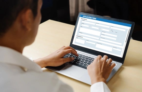 filling out form digitally