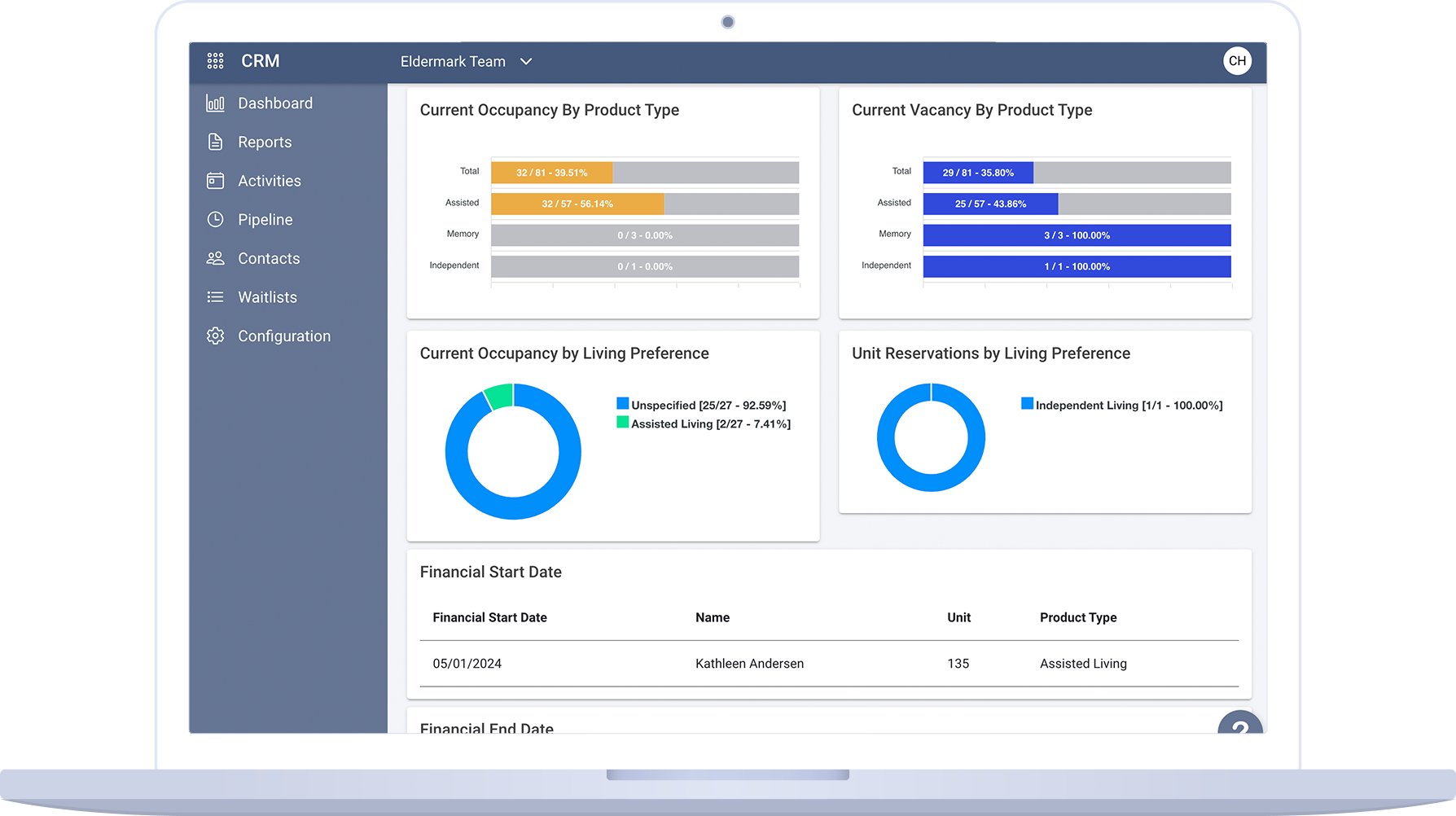 Eldermark Billing product screenshot